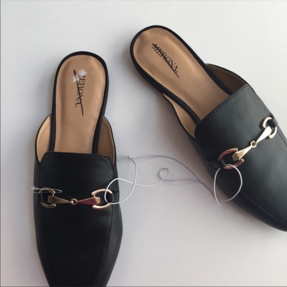 Merona Kona Backless Mule Loafers Black New - Picture 2 of 7
